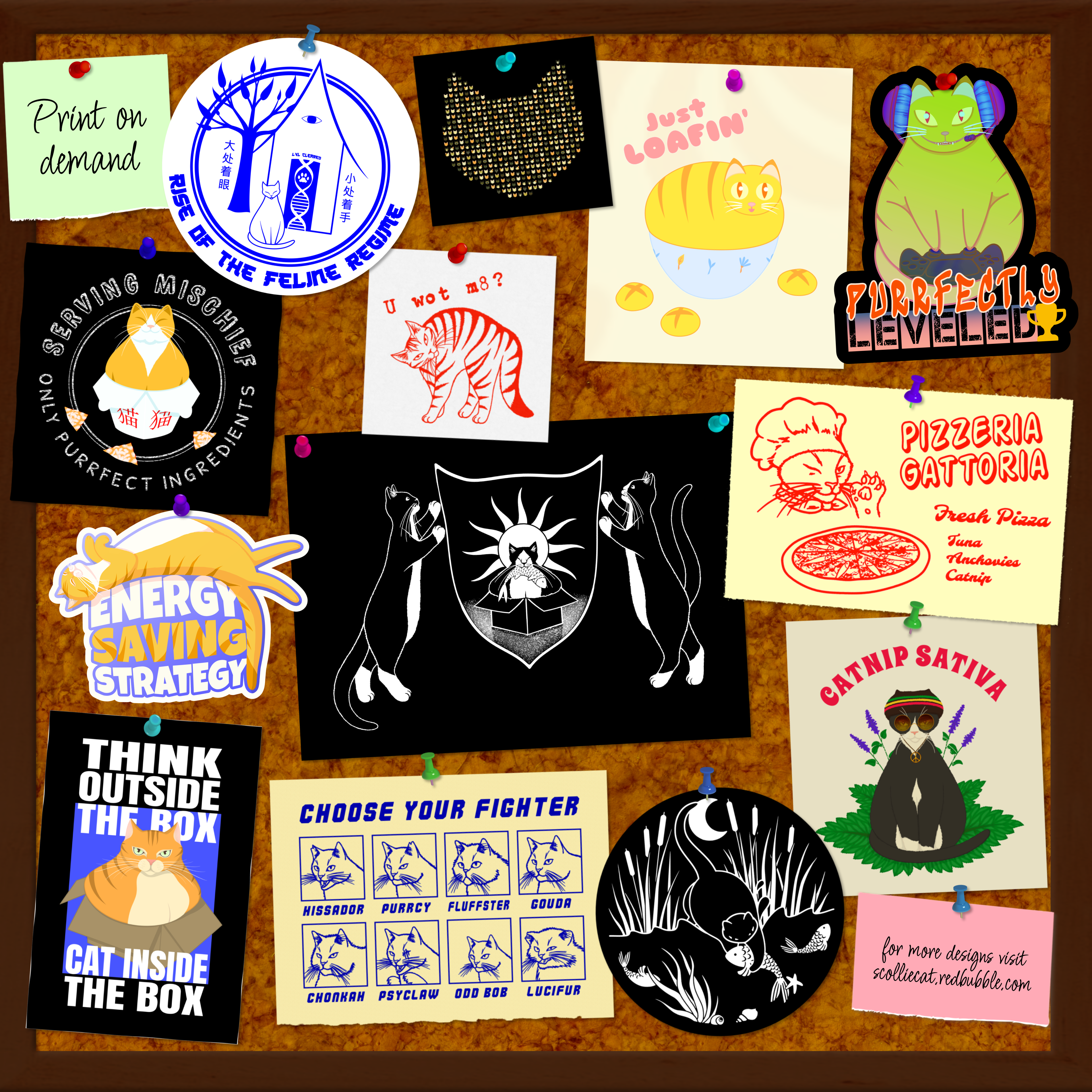 Print on Demand Designs: Various Cats